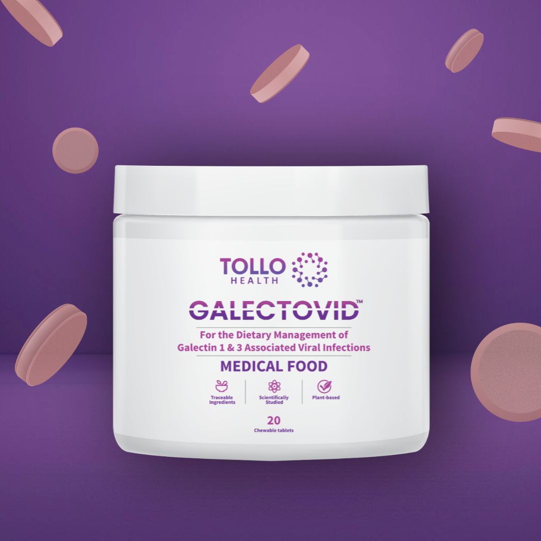 TOLLO HEALTH Organic Natural Medical Food with Guar Gum – Clinically Tested to Inhibit Gal-1 & Gal-3, Support Immune Defense & Viral Protection – FDA Certified, 3rd Party Tested – 20 Chewable Tablets